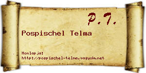 Pospischel Telma névjegykártya